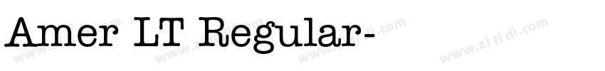 Amer LT Regular字体转换